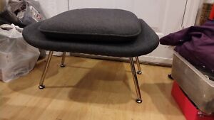 Womb Chair Grey Ottoman Only Mid Century Modern Eames Knoll Era