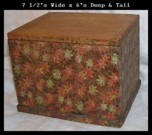 1860 S Decorated Wood Recipe Box Mahantongo Valley 