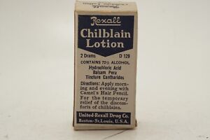 Rexall Chilblain Lotion Label United Drug Co Boston St Louis Box Apothecary