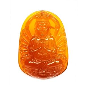 2 5 Inch China Natural Red Agate Carving Avalokitesvara Statue Necklace Pendant