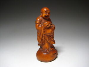 Netsuke Hotei Yang Wood Carving From Japanese Antiques 258