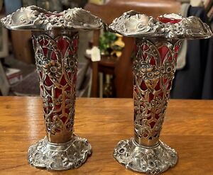 Antique Frank Whiting Sterling Silver Art Nouveau Vase