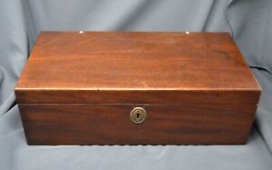 Antique Wood Travel Desk Victorian Laptop Writing English Mahogany Box Secretary
