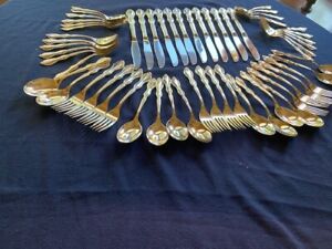 Wm Rogers Sons Is 12 Five Piece Settings Silverplate Used In Good Condition