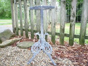 Ornate Vintage Wrought Iron Plant Stand Griffons Old Green Under Black Paint