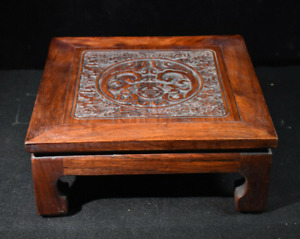 Chinese Natural Rosewood Hand Carved Exquisite Dragon Desk Tea Table 20430