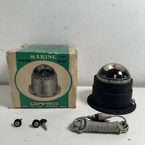 Vintage Ycm Marine Racing Mate 4500 B Black Boat Yacht Compass With Manual