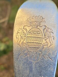 Spoon In Stew 18 Solid Silver With Heraldic Montpellier