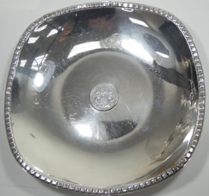 Large Sterling Silver Bowl With 1914 German Drei Or Three Mark Coin