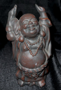 Old Chinese Buddhism Temple Ceramic Wealth Maitreya Buddha Statue Pl