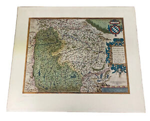Abraham Ortelius Map 1595 Bavaria 15 X 19 Original Antique Cartography