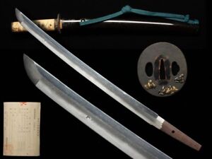 Japanese Sword Wakizashi Katana Real Sword Koshirae Mumei 15 11 In Antique Japan