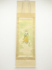 6340711 Japanese Hanging Scroll Hand Painted Kannon Goddess Of Mercy