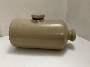 Antique Vintage Stoneware Foot Warmer Pottery W Pottery Screw On Closure