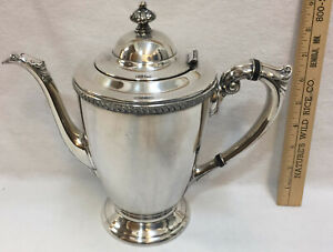 Silverplate Tea Or Coffee Pot Epns T Poole Georgian 1404 C 9 Vintage