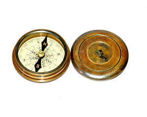 Antique Brass Poem Compass Nautical Rustic Vintage Brass Collectable Item
