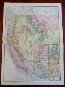 Western U S California Colorado Arizona Utah Nevada 1912 Mcnally Detailed Map