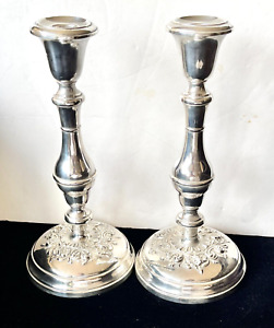 Gorham Buttercup Sterling Silver Candlesticks Weighted 987 Vintage
