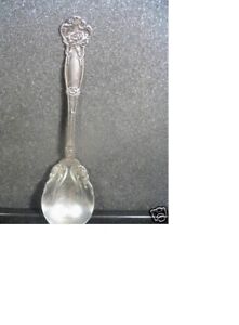 Sterling Wallace Cir 1908 Carnation Jam Or Preserve Spoon 5 1 2 No Mono