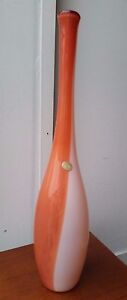 Rare Floris Meydam Leerdam Art Glass Bottle Vase 1950 Dutch