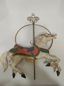 Curtis Jere 1987 Artisan House Hanging Carousel Horse Handcrafted Sculpture