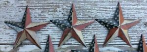 Set Of 3 Antiqued Patriotic Americana Barn Stars Star 3 5 Rustic American Flag