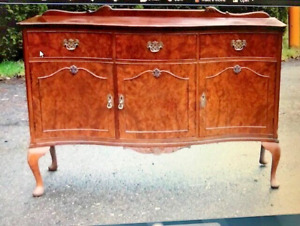 Antique French Wood Carved Sideboard Cabinet Buffet Napoleon Iii Style