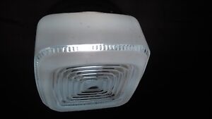 Midcentury Modern Kitchen Utility Bathroom Light 6 X 6 Square Frosted Cake 
