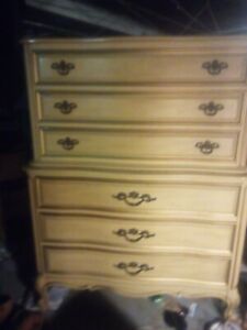 Vintage French Provisional 5 Piece Bedroom Set