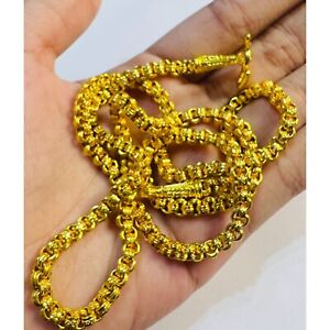 Golden Necklace 24 Length 18k Gold For Thai Amulet Pendant