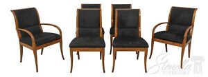 L59214ec Set Of 6 Henredon Modern Design Dining Room Chairs