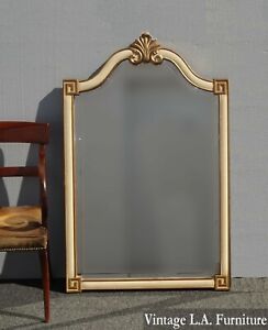 50x32 Vintage French Provincial Country Off White Gold Wall Mantle Mirror