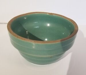 Vintage 5 Western Stoneware Bowl Blue Green Unmarked Usa Made Pottery 