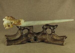 Han Dy 6 9 Stunning Carved Antique Jade Dragon Spiral Ornamentation Hair Hairpin