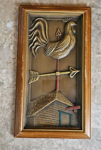 Turner Wall Acessory Wall Hanging Plaque Wood Weather Vane Rooster