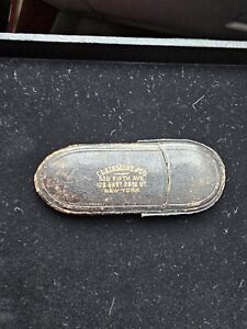 Antique Eyeglasses Case Frog Mouth Case 1800s Clairmont And Co 5th Ave Ny