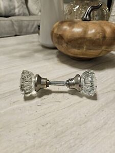 Vintage Pair Of Glass Doorknobs
