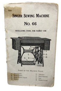 Vintage Singer Sewing Machine Instruction Manual Booklet No 66 Original No Cover