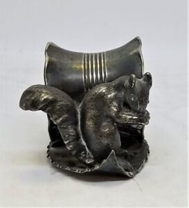 Victorian Fockford Quadruple Silver Plate Squirrel Napkin Ring