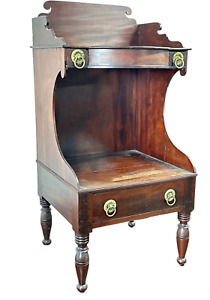 Fine 1820 Federal Classical Period Wash Stand Cabinet Mahogany