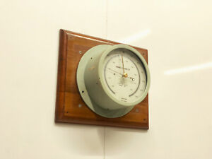 Nautical Old Salvaged Original Refurbished Utsuki Keiki Barometer Made In Japan