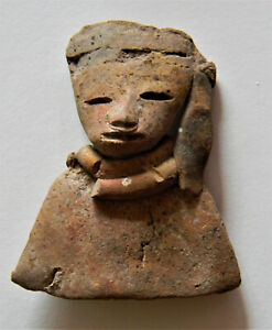 Pre Columbian Terre Cotta Head Fragment 