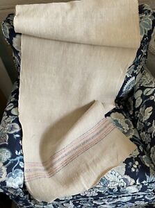 Stair Runner Table Fabric Textile Handwoven European Grain Sack 7 Yds 21 W Rare