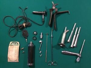 Assorted Vintage Medical Instruments Gynecological Obgyn Urologist Welch Allyn