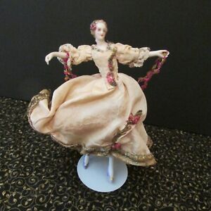 Antique 1920 S Half Doll Dressel Kister W Dress Original Fully Restored 