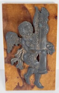 Antique Tin Gilt Metal Figure Of An Angel Or Cherub Renaissance Style