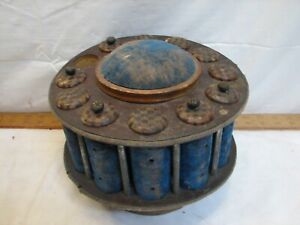 Antique Sewing Notions Thread Wooden Spool Holder Pin Cushion Stand Lace Crochet