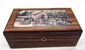 Vintage Lane Type Small Hope Cedar Chest Wooden Jewelry Trinket Box Made Usa