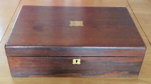 Oak Wood Vintage Victorian Antique Large Writing Stationary Box