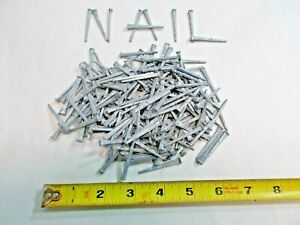 Lot Of 200 Vtg New Old Stock Square Cut 1 1 2 Long Galvanized Shingle Nails
